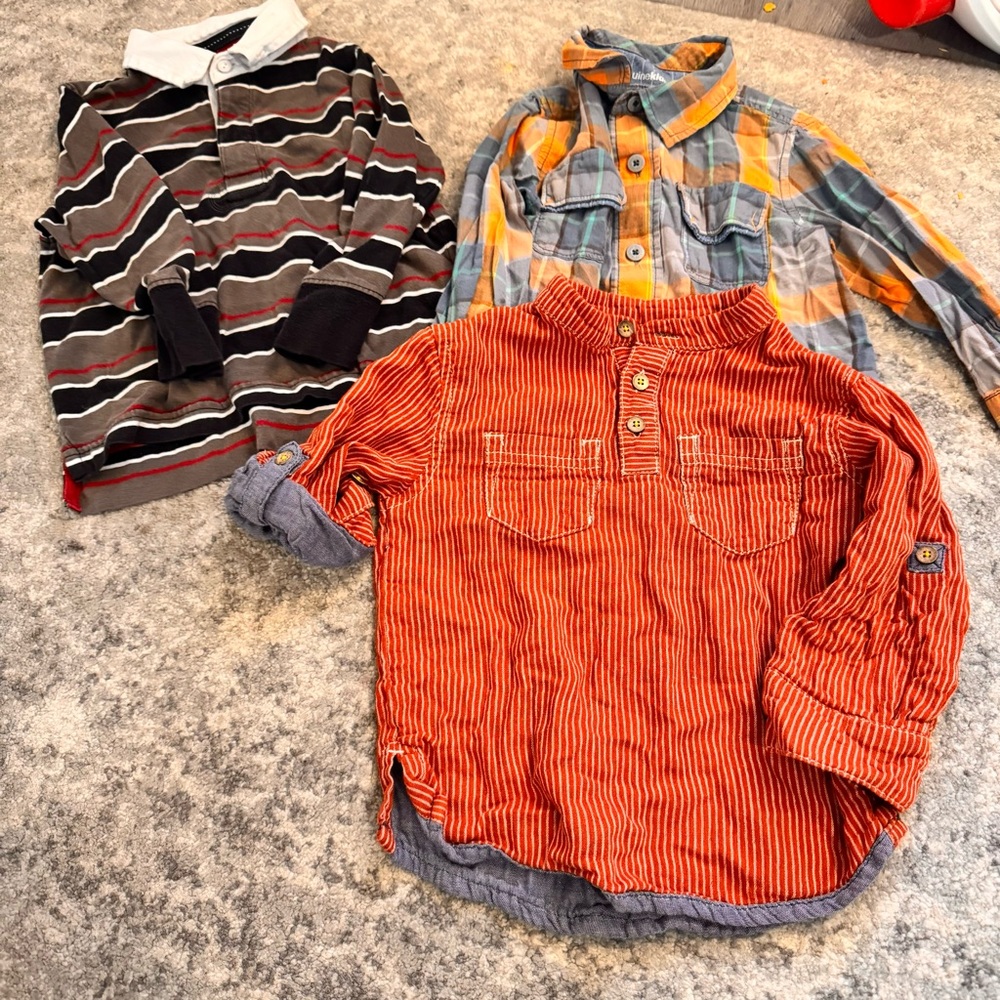 Large lot of Toddler 2T Long Sleeve Shirts and Sweaters Set of 11 Tops - Picture 8 of 12